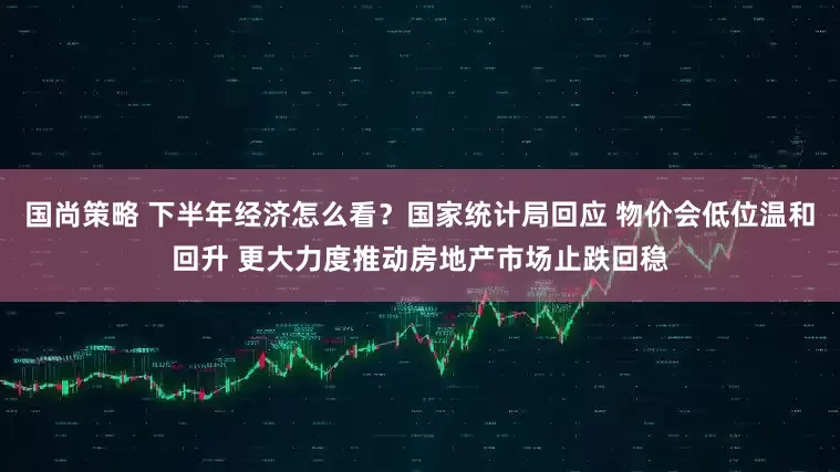 国尚策略 下半年经济怎么看？国家统计局回应 物价会低位温和回升 更大力度推动房地产市场止跌回稳